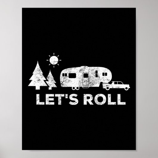 キャンピングTシャツ 5th Wheel キャンパー RV 旅行 ポスター (正面)