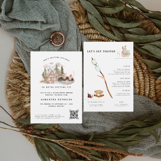 キャンピ図解入りの、写真付きのング |バチェロレッテ週末 招待状