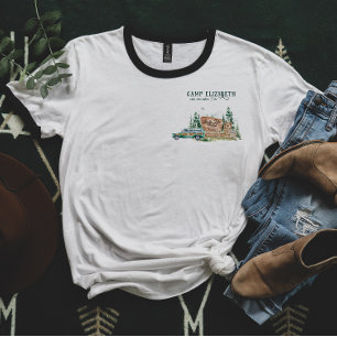 キャンピ図解入りの、写真付きのング 花嫁バチェロレッテ Tシャツ
