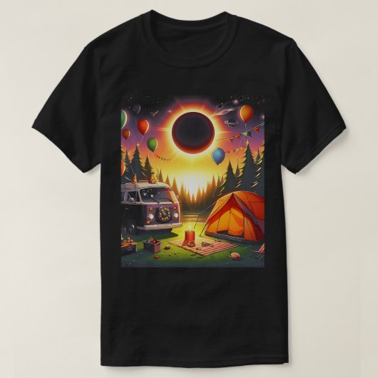 キャンピ太陽のングEclipse私の最初の総太陽の食 Tシャツ (デザイン正面)