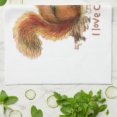 キャンピ生まれングおもしろいリスかわいい動物の引用文 キッチンタオル (折り畳み)