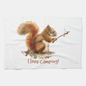 キャンピ生まれングおもしろいリスかわいい動物の引用文 キッチンタオル (横)