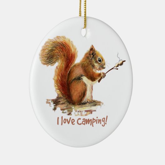キャンピ生まれングおもしろいリスかわいい動物の引用文 セラミックオーナメント (右)