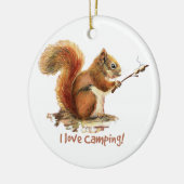 キャンピ生まれングおもしろいリスかわいい動物の引用文 セラミックオーナメント (左)