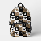 キャンピ素朴ングアウトドアアドベンチャーキッズ プリントバックパック (正面)