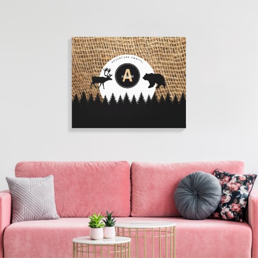 キャンピ素朴ングアウトドアアドベンチャー キャンバスプリント (インサイチュ (リビング))