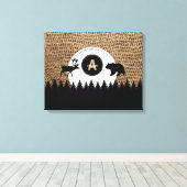 キャンピ素朴ングアウトドアアドベンチャー キャンバスプリント (インサイチュ (ウッドフロア))