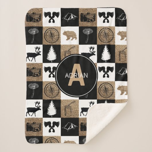 キャンピ素朴ングアウトドアアドベンチャー シェルパブランケット (正面)