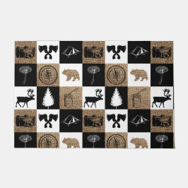 キャンピ素朴ングアウトドアアドベンチャー ドアマット