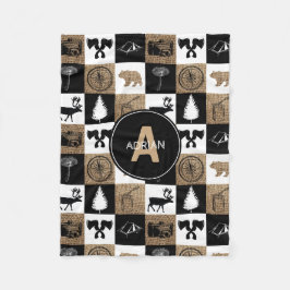 キャンピ素朴ングアウトドアアドベンチャー フリースブランケット