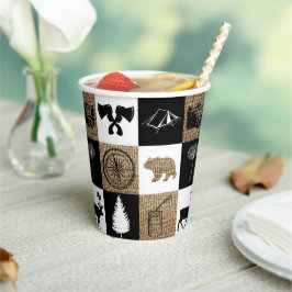 キャンピ素朴ングアウトドアアドベンチャー 紙コップ