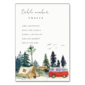 キャンピ素朴ングパインの結婚座席表 テーブルナンバー (正面)