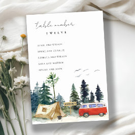 キャンピ素朴ングパインの結婚座席表 テーブルナンバー