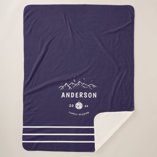 キャンピ素朴ングパーソナライズされたファミリー懇親会 シェルパブランケット (正面)