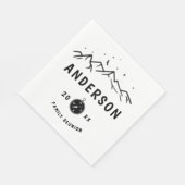 キャンピ素朴ングパーソナライズされたファミリー懇親会 スタンダードランチョンナプキン (角)