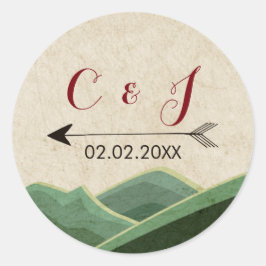 キャンピ素朴ング結婚式用シール ラウンドシール