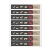 キャンピ素朴ング誕生日パーティー差出人住所ラベル ラップアラウンドラベル (シート)