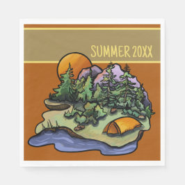 キャンピ素朴ンパーソナライズされた・ピクニックナプキンス スタンダードランチョンナプキン