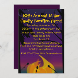 キャンファイアパーティの招待状 招待状