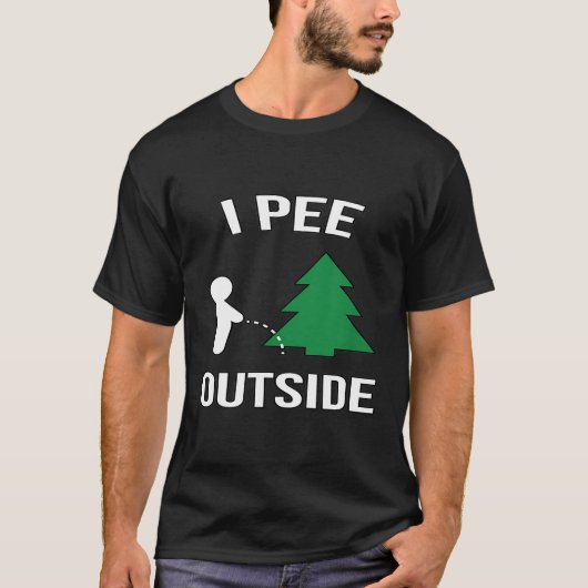 キャンプおもしろいのTシャツの外を覗く Tシャツ (正面)