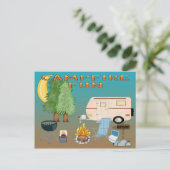 キャンプおもしろいはがき ポストカード (スタンド正面)