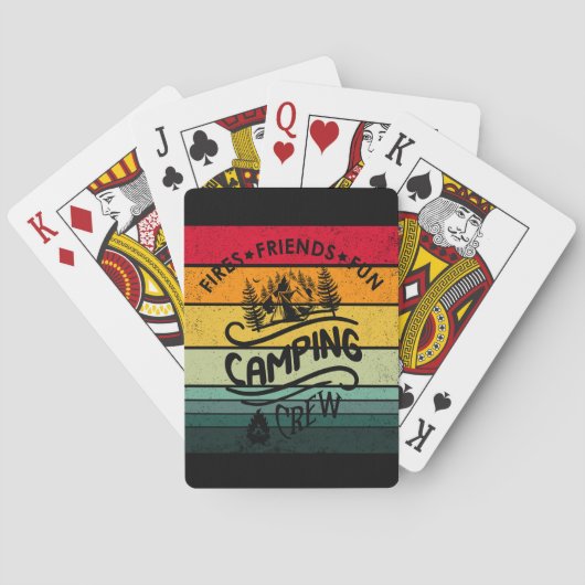 キャンプおもしろいクルーのスローガンおもしろいキャンパー トランプ (裏面)
