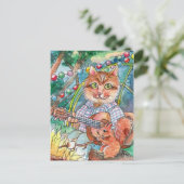 キャンプおもしろい ポストカード (スタンド正面)