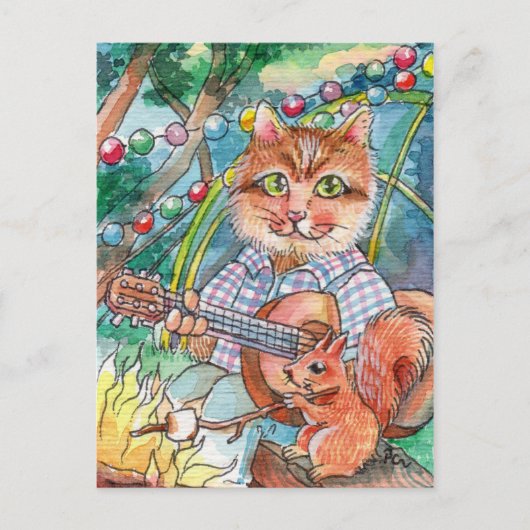 キャンプおもしろい ポストカード (正面)