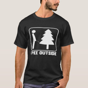 キャンプおもしろいTシャツ外に覗く_1 Tシャツ