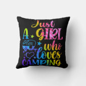 キャンプが大好きな女の子 クッション (裏面)
