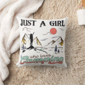 キャンプが大好きな女の子 クッション (ブランケット)