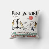 キャンプが大好きな女の子 クッション (裏面)