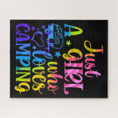 キャンプが大好きな女の子 ジグソーパズル (横)