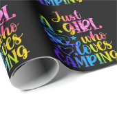 キャンプが大好きな女の子 ラッピングペーパー (ロールコーナー)