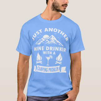 キャンプが好きなワイン好き Tシャツ