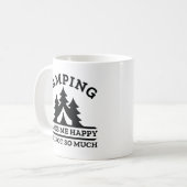 キャンプが私を幸せにする コーヒーマグカップ (正面左)
