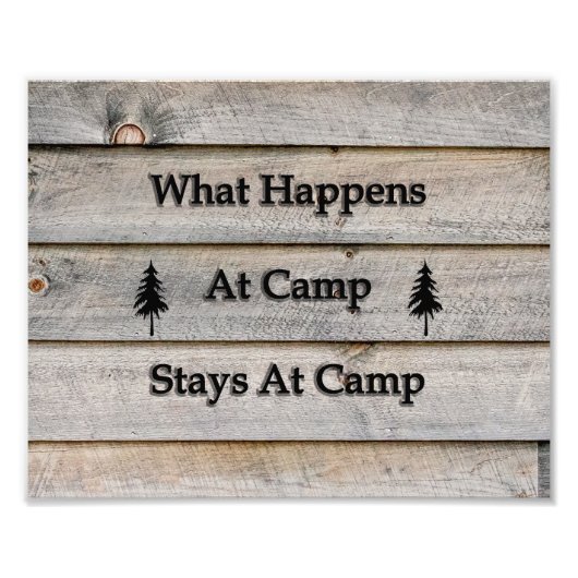 キャンプでのキャンプ滞在で起こること10x フォトプリント            (正面)