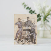 キャンプでの彼のコーヒー生活を混乱させる ポストカード (スタンド正面)