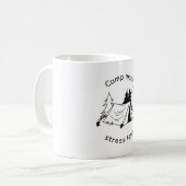 キャンプでストレスを軽減 コーヒーマグカップ (正面左)