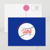 キャンプでボールを持つ ポストカード (正面/裏面)