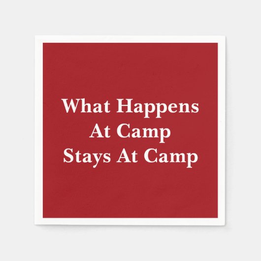 キャンプで何が起こるか スタンダードカクテルナプキン (正面)