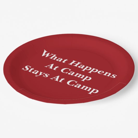 キャンプで何が起こるか ペーパープレート (アングル)