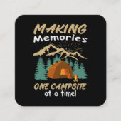 キャンプで思い出を作る スクエア名刺 (正面)