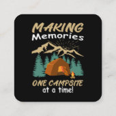 キャンプで思い出を作る スクエア名刺 (裏面)