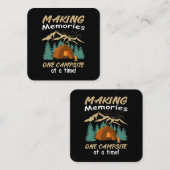 キャンプで思い出を作る スクエア名刺 (正面/裏面)