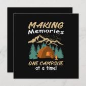 キャンプで思い出を作る 招待状 (正面/裏面)