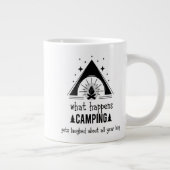 キャンプで起こること一年中笑われる ジャンボコーヒーマグカップ (右)
