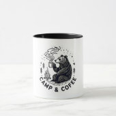 キャンプとコーヒーベア マグカップ (中央)