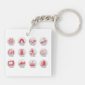 キャンプとスキーチェーン キーホルダー (裏面)