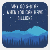 キャンプとスターゲージング自然引用文 – なぜGo 5スター スクエアシール (正面)